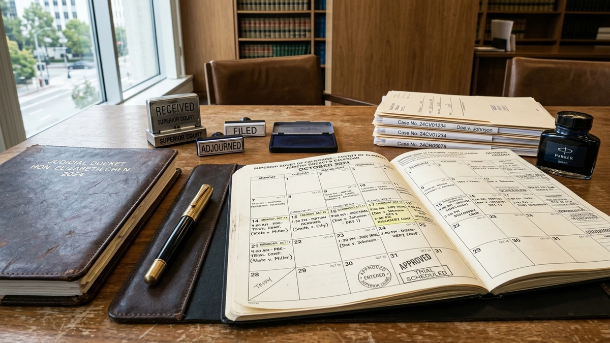 Editorial visual illustrating Court Calendar Calculator for Legalcourtdeadlinecalculator